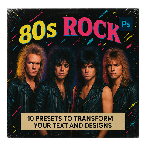 80s ROCK TEXT STYLES VOL. 1